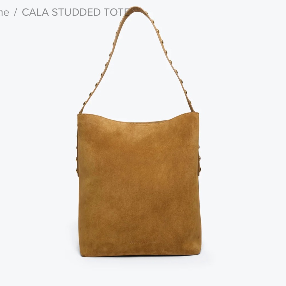 Freda Salvador Cala Nut Suede Tote Made in Italy